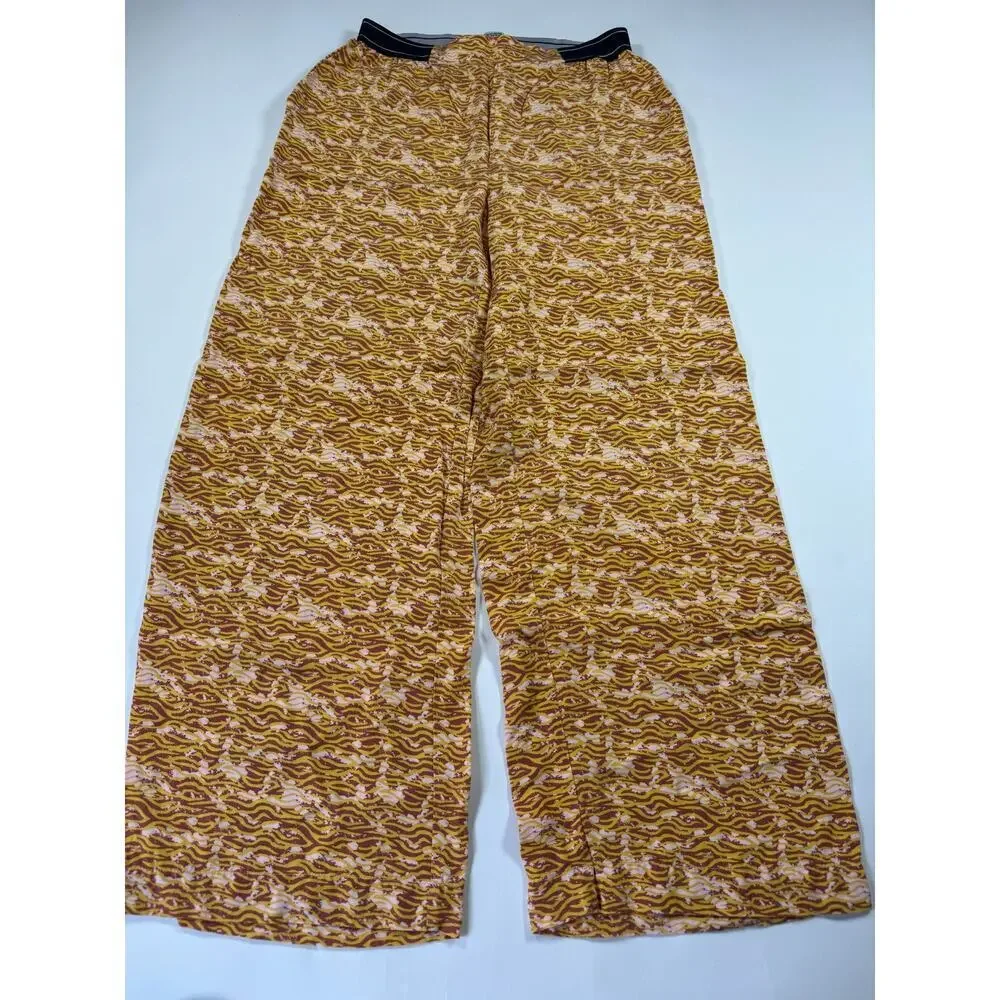 Scotch & Soda Women’s Wide Leg Pants Size Small Drapey Printed High Rise Lounge - Picture 1 of 7